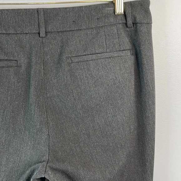 HILARY RADLEY Slim Straight Leg Stretch Dress Pants Charcoal Grey Neutral 12 - Picture 5 of 11